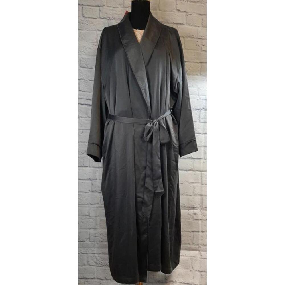 NEW Women's State of the Day Dark Gray Robe Sz 2X XXLarge Retail $74.50